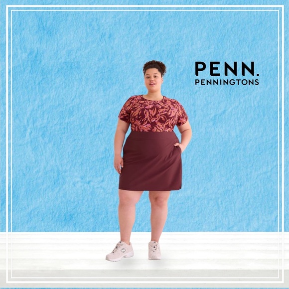 NEW, Penningtons, Active Zone Skort, Plus Size 3X, Burgundy 🏃‍♀️‍➡️ - Picture 1 of 9